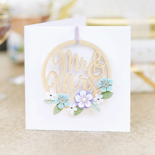 Mr. And Mrs. Ornament Wedding Greeting Card GIF