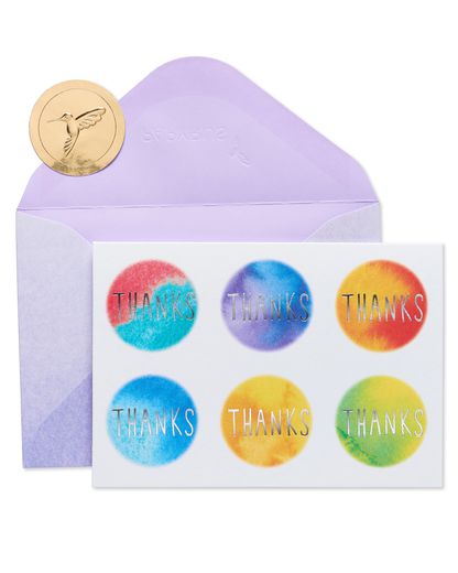 Tie Dye Dots Boxed Thank You Cards and Envelopes 14-Count